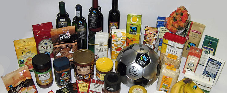 Transfair Produktauswahl (Quelle: TrasnsFair e.V., Wikimedia Commons)