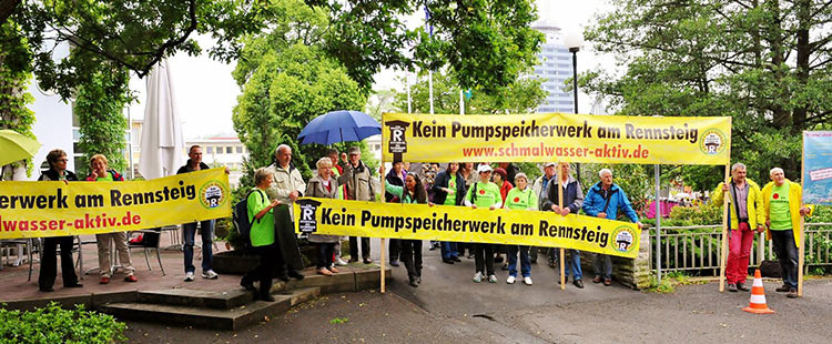 Demo am 27.05.2018 Kein Pumpspeicherwerk am Rennsteig (Foto: Brigitte Günkel)