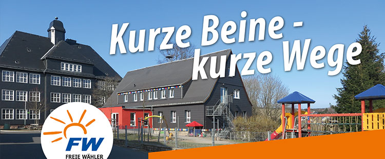 Kommunalwahl 2024: Banner: Schule Schmiedefeld