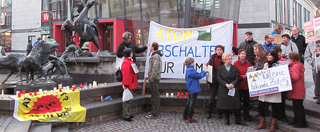 Atomausstieg-Mahnwache in Suhl | 21.03.2011 | Foto: Manuela Hahnebach
